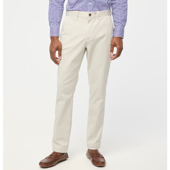 J.Crew Flex Athletic Slim-Fit Chino Pant Mens 34x34 Stone Stretch Button Zip fly - Picture 1 of 8